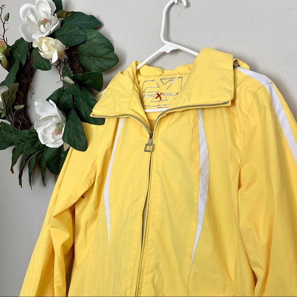 ZeroXposur Yellow Light Hooded Rain Jacket Size M - Picture 5 of 9